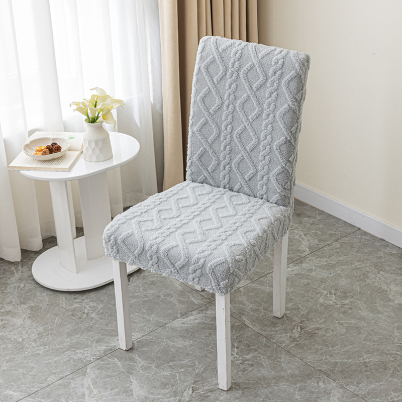 Otoño y invierno cubierta de silla cubierta de silla de comedor universal cubierta de asiento elástico cubierta de asiento grueso taburete de hogar