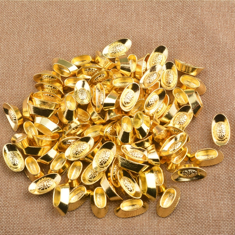 Мини-большой размер 20 мм золото и серебро маленький слиток для открытия дома