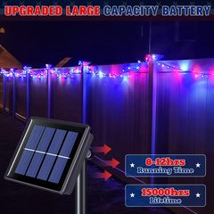 Outdoor solar string lights Christmas holiday courtyard garden decoration arrangement starry sky Independence Day Halloween fairy lights