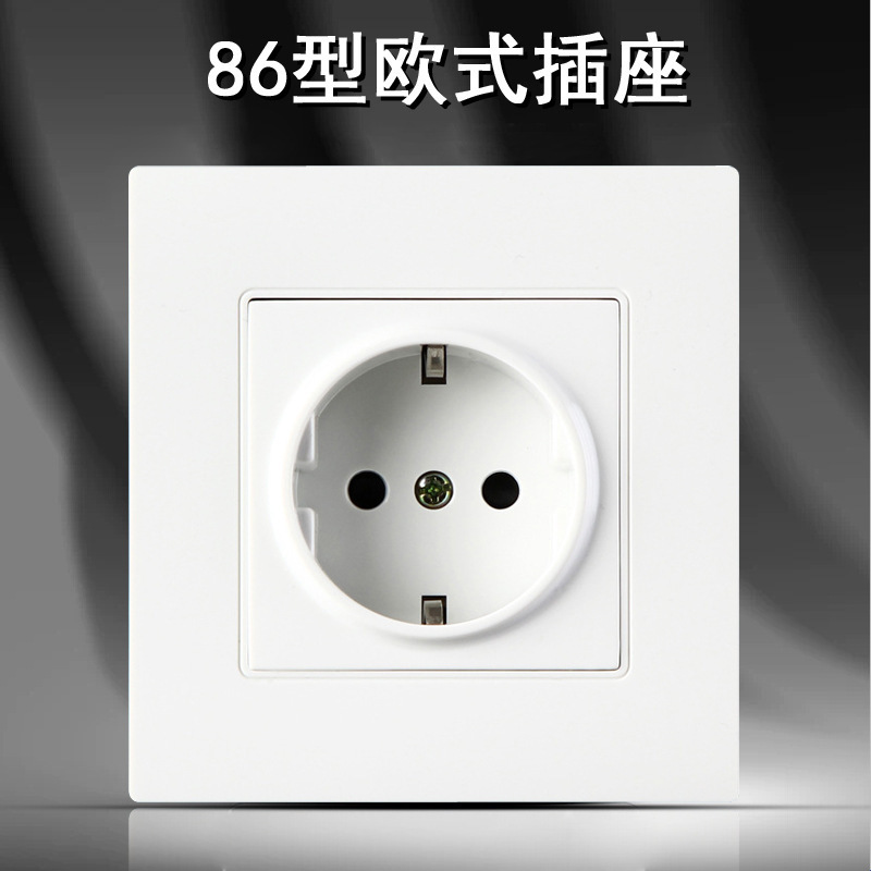 European standard German standard 16A German style wall socket 86 type panel German standard power socket European style grounding socket European standard German standard 16A German style wall socket 86 type panel German standard power socket European style grounding socket