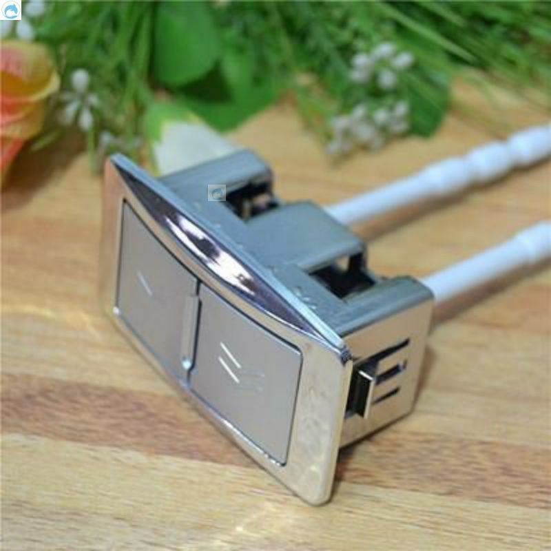 Toilet tank accessories, rectangular double-button keys, water-saving toilet flushing button, toilet seat button, toilet seat details Picture