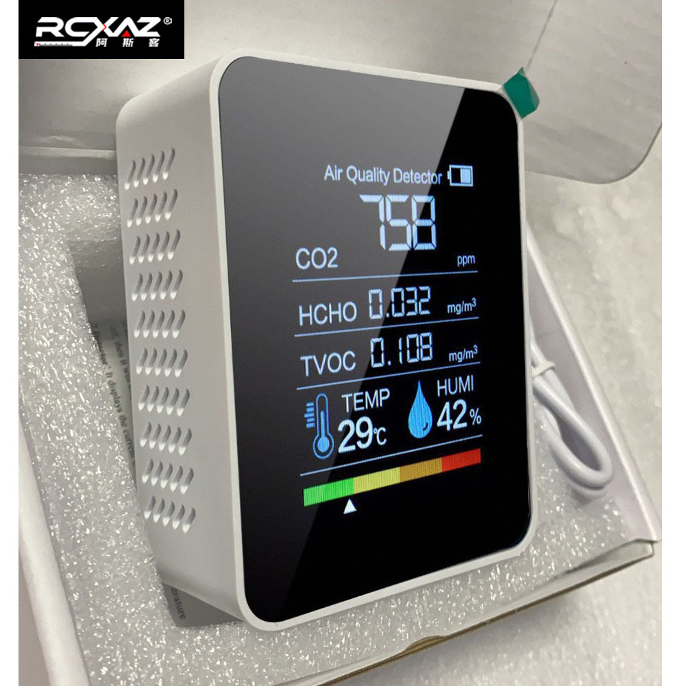 现货3 5 6二氧化碳检测仪pm2.5pm1.0甲醛检测TVOC检测仪温湿度CO2