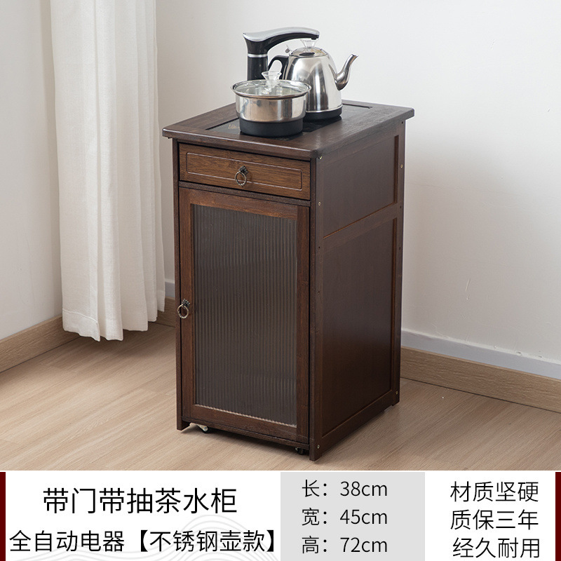 家庭用ケトル一体型ティーサイドキャビネットティーテーブルサイドキャビネットモバイルティーキャビネットティーテーブルオフィスティーセット収納キャビネット|undefined