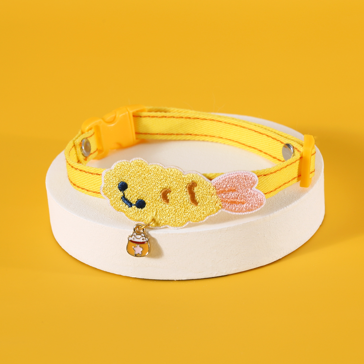 Mascotas collares de color japoneses sushi glamas asados camarones gourmet bordados lindos colgantes gatos perros collares vaqueros
