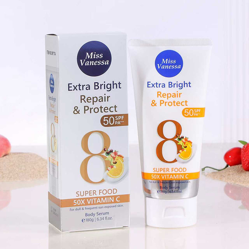 MissVanessa nuevo comercio exterior transfronterizo especial para hidratar, hidratar, anti-agrietamiento, loción corporal de frutas de vitamina C
