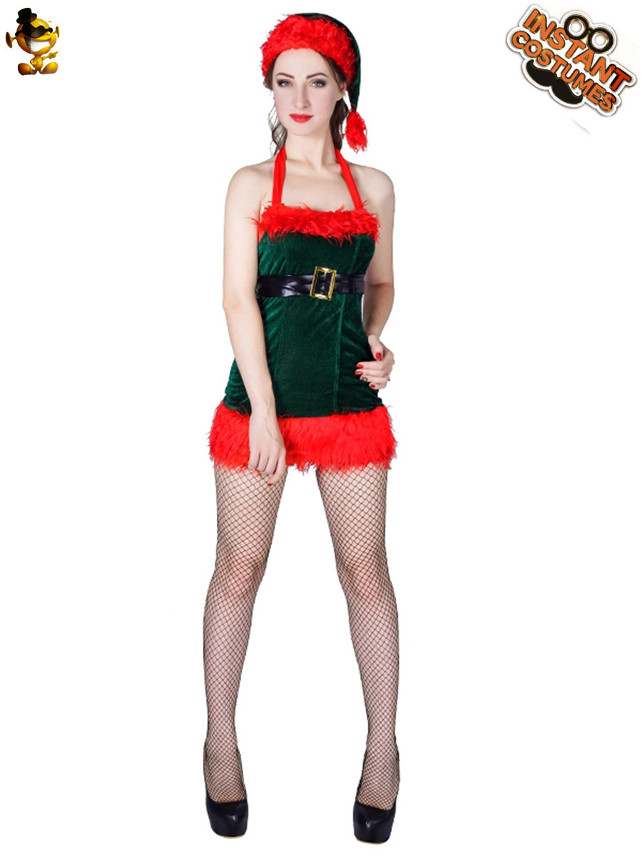 Navidad sexy vestido de Navidad princesa vestido de fiesta cos etapa rendimiento ropa distribución al por mayor