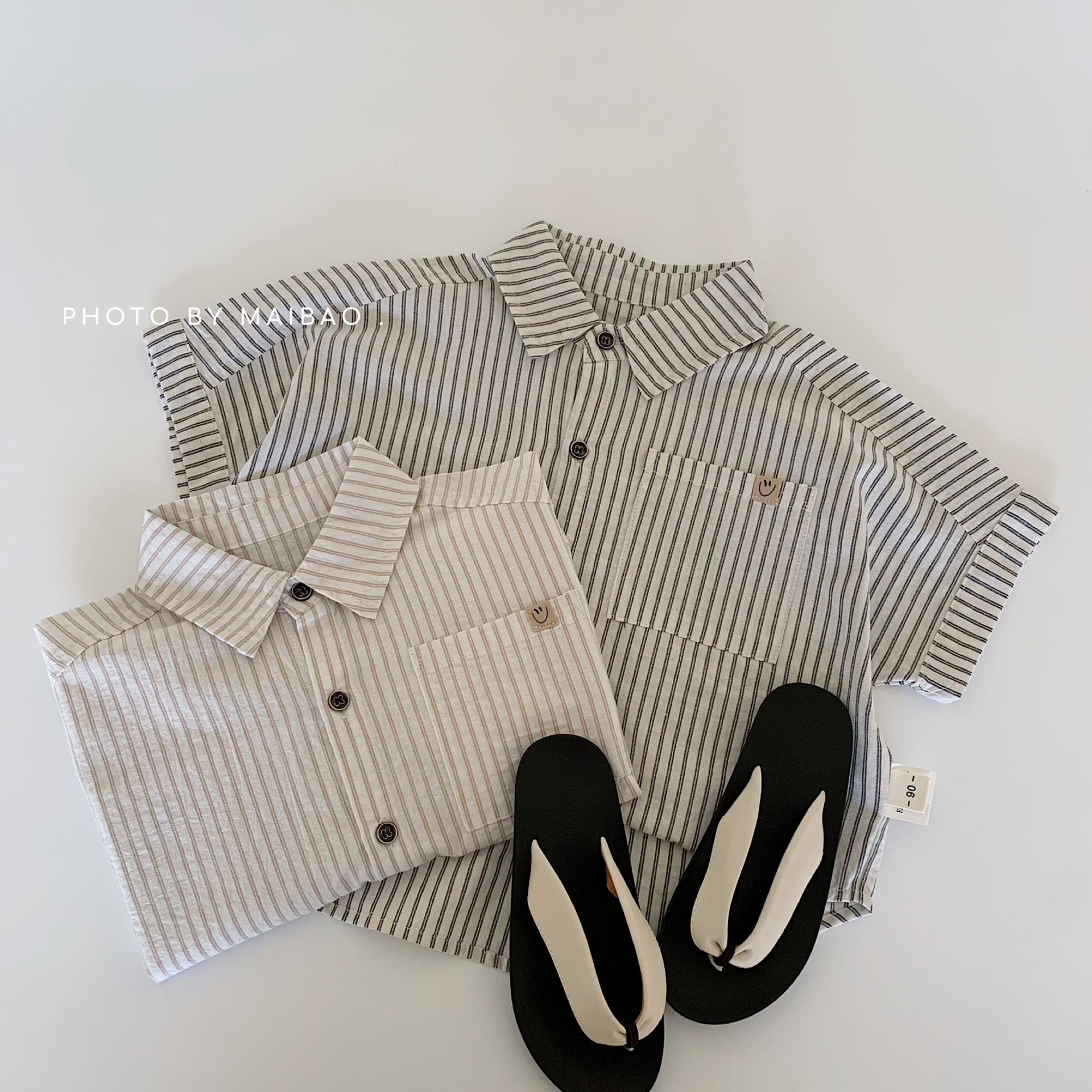 Camisa para niños Maibao Camisa delgada para niños Verano 2025 Nuevo estilo Camisa de manga corta para niños Ropa de verano para niños al por mayor