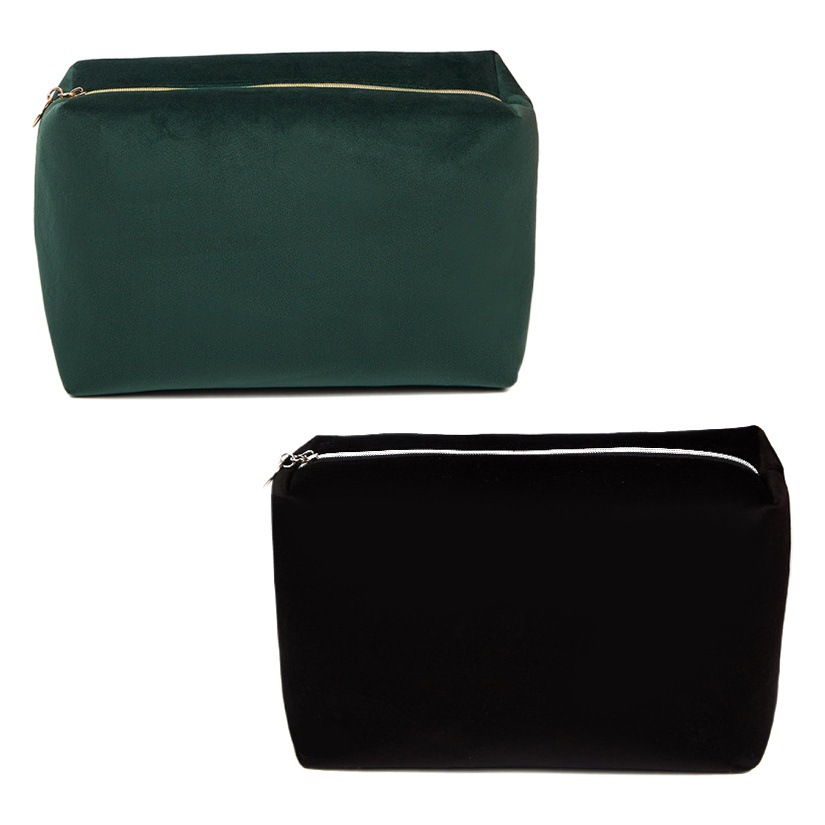 Nordic ins estilo cosmético bolsa de gran capacidad cuidado de la piel bolsa de almacenamiento portátil simple bolsa de almacenamiento de franela con logo