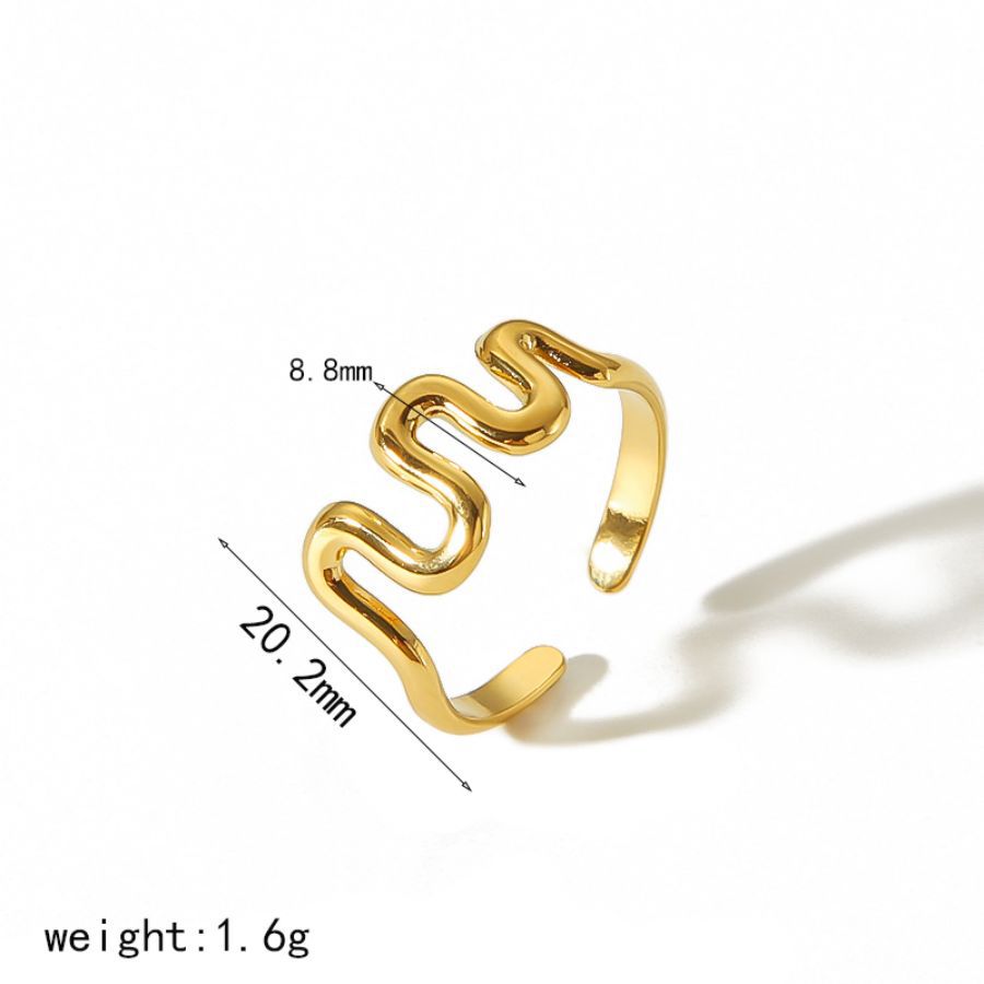 Women's Gender Plating Design Wholesale Jewelry Vintage Style Simple Style Geometric 304 Stainless Steel 18K Gold Plated Plating Rings Bracelets