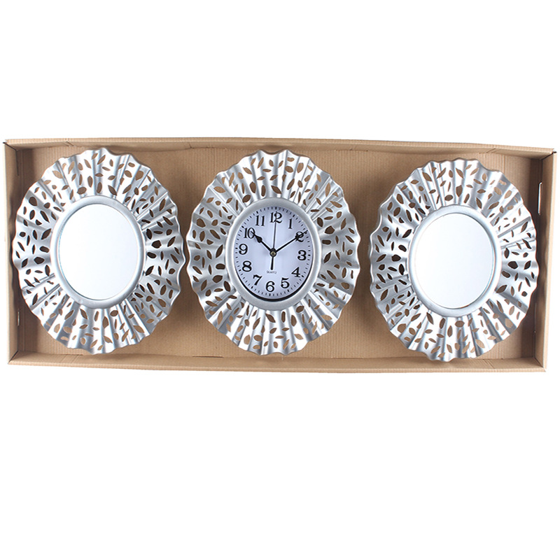 Reloj de pared europeo/americano moderno simple, reloj triple decorativo, reloj de cuarzo creativo de moda para sala/comedor