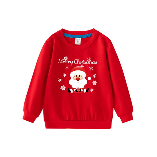 Children's Christmas Hoodie Foreign Trade Girls' Hoodie Spring and Autumn Hooded Sweatshirt for Kids Wholesale New Product Southeast Asia Autumn Top