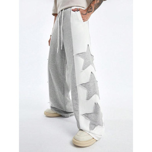 A 86881 Star Patch Contrast Sweatpants �����N���\��ѝ