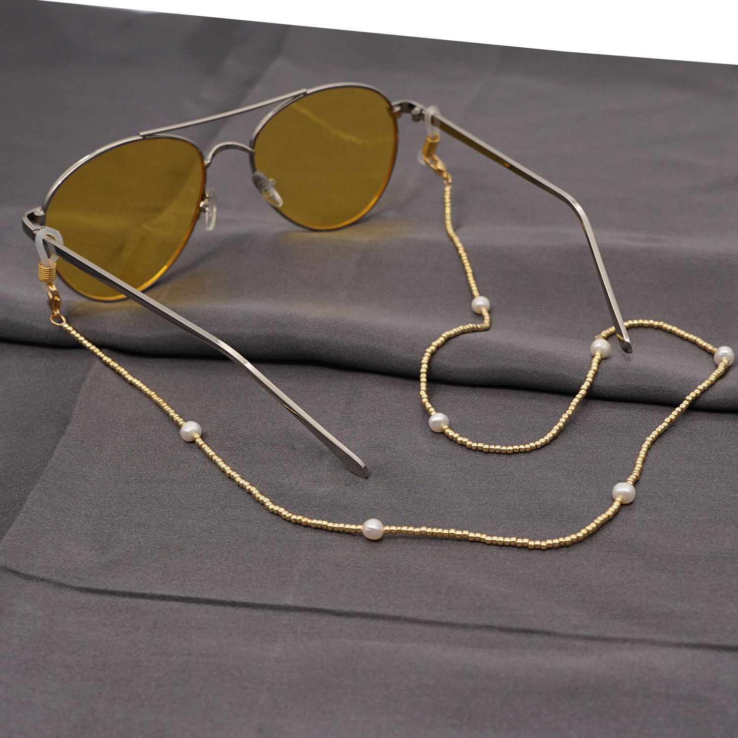 punk style glasses chain freshwater pearl lanyard hanging neck mask chain glasses lanyardpicture3