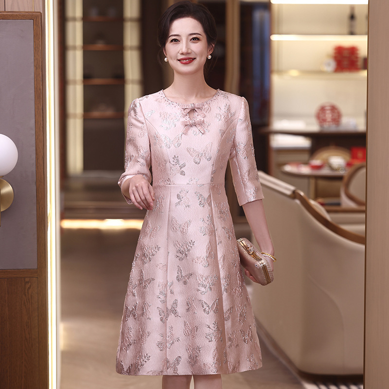 Mother noble dress wedding high-end dress suit Xi mother-in-law wedding dress high-end dress factory 938