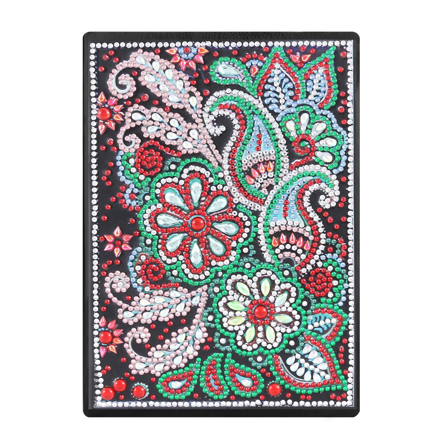 Cuaderno de dibujo de diamantes transfronterizos 5d punto diámetro pintura pegatinas de sexo opuesto mariposa DIY manual cuaderno de notas de cristal