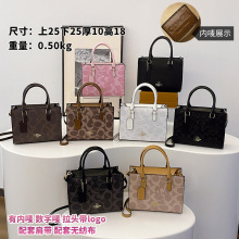 跨境外贸托特包新款单肩斜挎包女简约时尚印花大容量托特包手提包