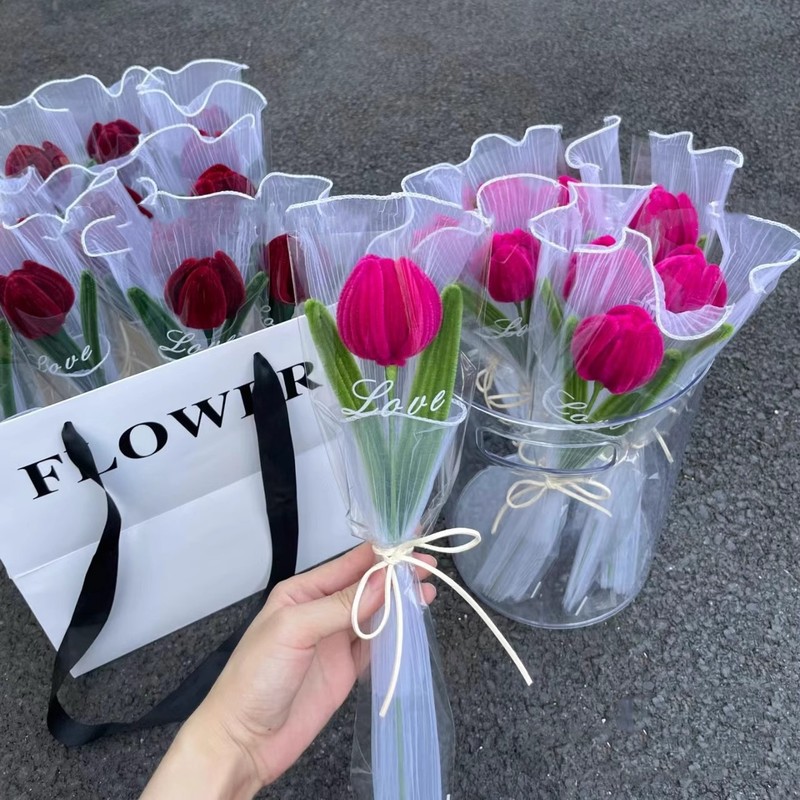 母亲节扭扭棒花束手工编织diy材料包郁金香成品520送女朋友闺蜜|undefined