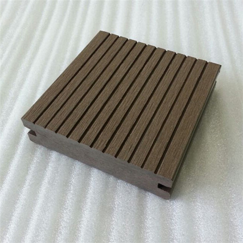 Madera de plástico WPC piso generación agujero redondo 100*25 protección ambiental material de madera de plástico jardín decoración al aire libre tablero anti-corrosión Madera