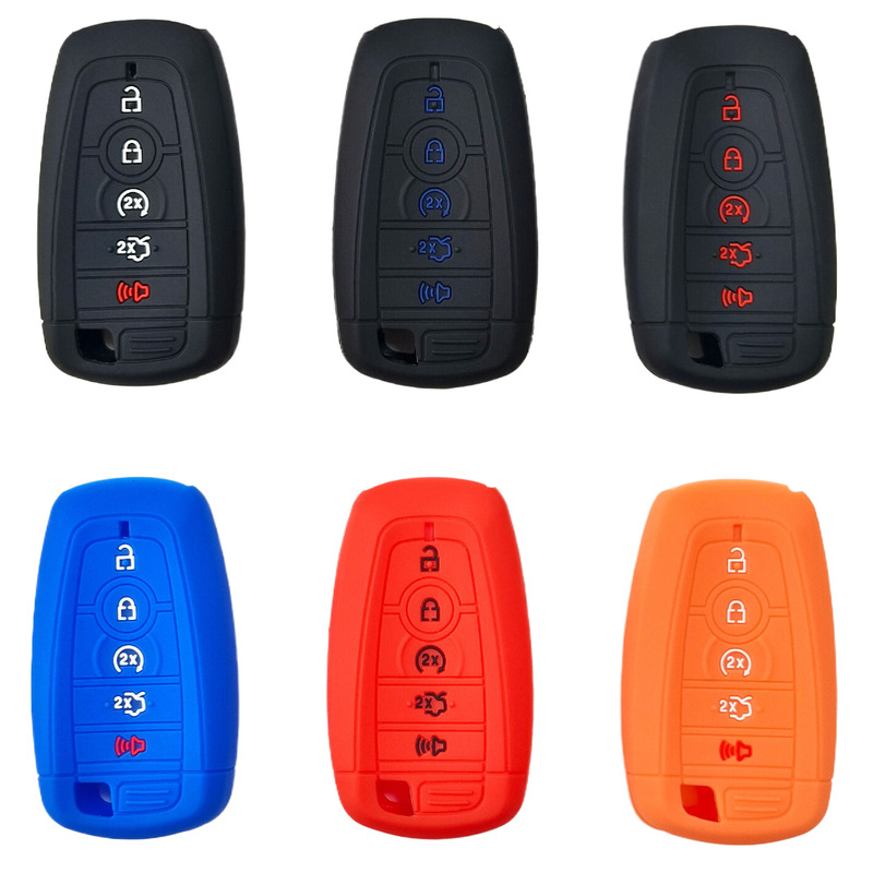 Suitable for Ford Mustang New Mondeo Smart 5-Key Key Cover Ford Raptor F150 Edge Silicone Key Cover