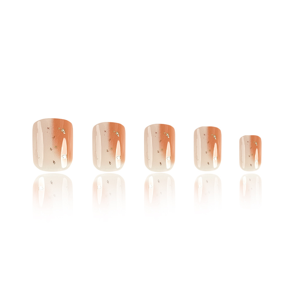 Polvo de oro rosa pálido brillante para usar uñas cuadradas, uñas cortas suaves, fabricantes de uñas falsas, suministro directo de 24 piezas, lote mixto image 6
