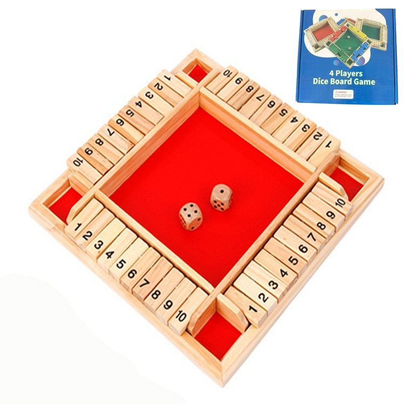 Juguetes transfronterizos CE y CPC piezas de ajedrez y tablas de ajedrez doble cara números cuatro cara juego de flop de ajedrez y vino ordenó juegos de mesa bar 3