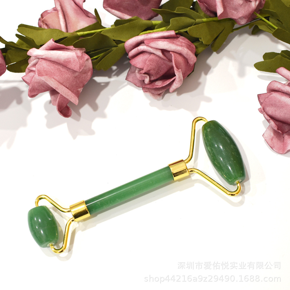 Venta al por mayor tablero de raspado jade rosa cristal dongling jade obsidiana masajeador cara adelgazamiento casa salón de belleza cara lifting