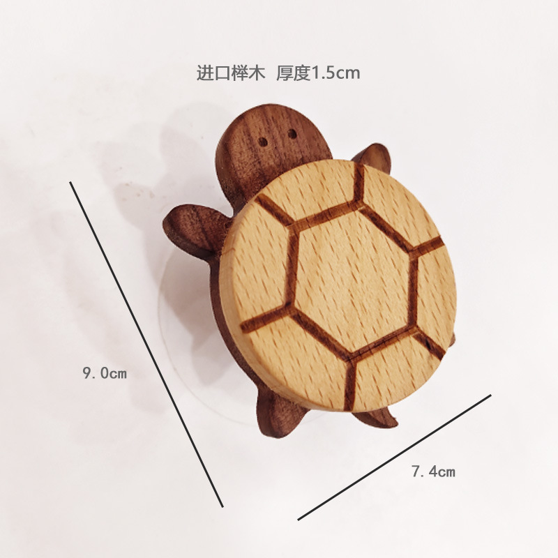 Gancho de ropa-tortuga grande (caparazón de haya negro)