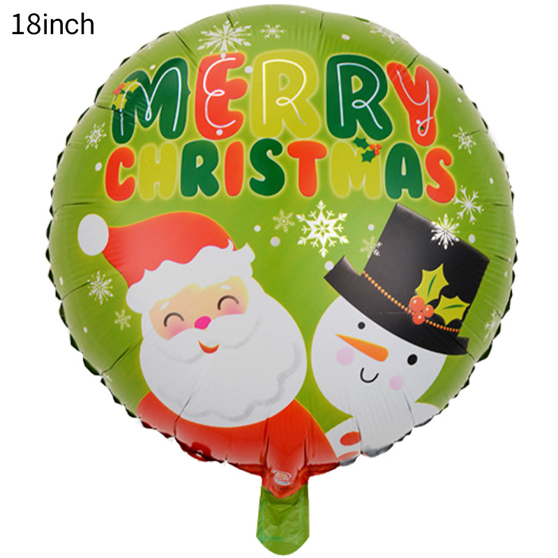 18 pulgadas película de aluminio bola bola globo de Navidad dibujos animados tema de hielo y nieve fiesta noche de Navidad papel de aluminio globo decoración