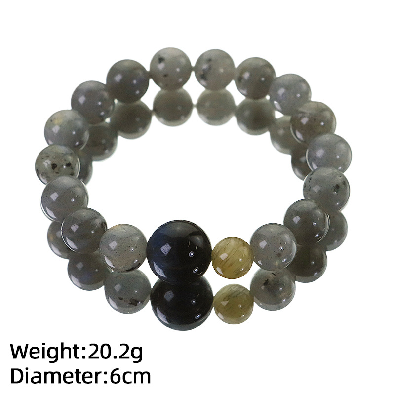 Ojos de tigre de oro azul, pulseras de piedra de luna, nuevos estilos chinos, pulseras de estilo universal para amigos y amigas, joyas de mano DIY