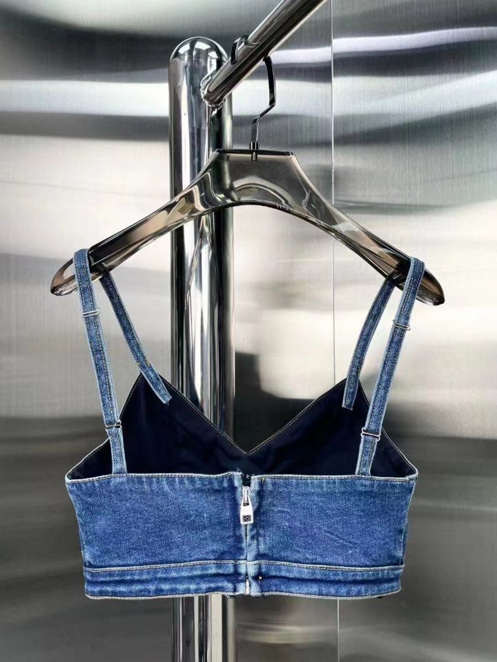 Title 3, Fashion Sexy Denim Vest voor dames, korte wikke...