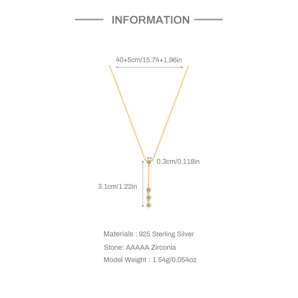 6g Weight 925 Sterling Silver Pendant Material 925 Sterling Silver Zircon Inlay Geometric Pendant Necklace