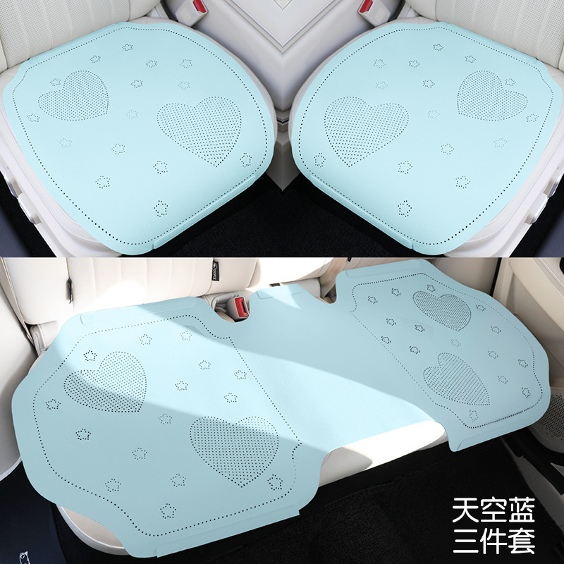 車のクッションアニメの可愛い女性三点セット四季通用半カバーファーのシンプルなクッションの通気性|undefined