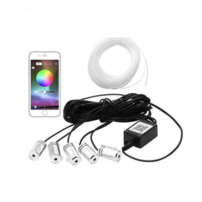 汽车光导气氛灯改装车内led氛围灯七彩RF无线遥控冷光线装饰灯|ms