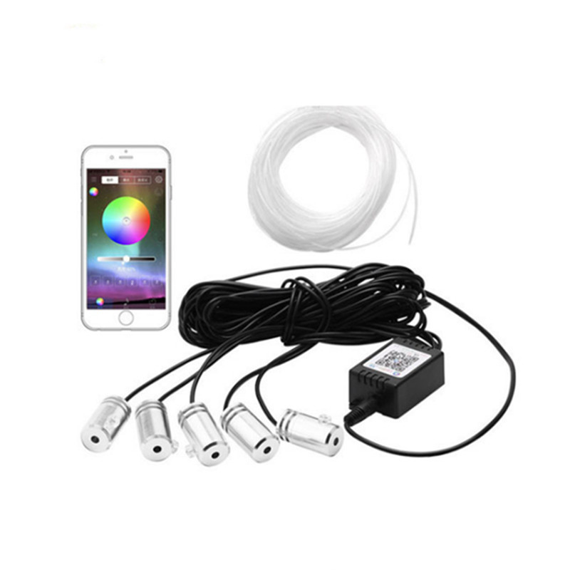 汽车光导气氛灯改装车内led氛围灯七彩RF无线遥控冷光线装饰灯|ms