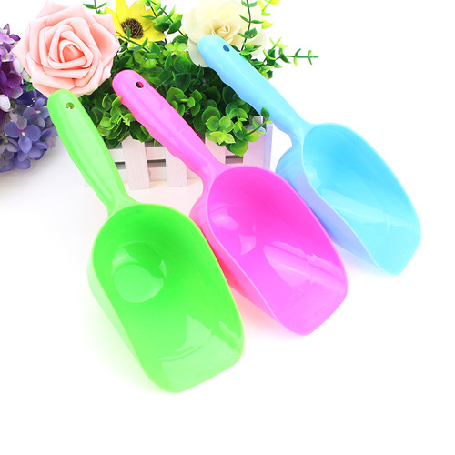 Wholesale plastic pet shovel candy color dog food shovel multi-color cat food spoon pet food utensils Teddy Golden Retriever dog supplies