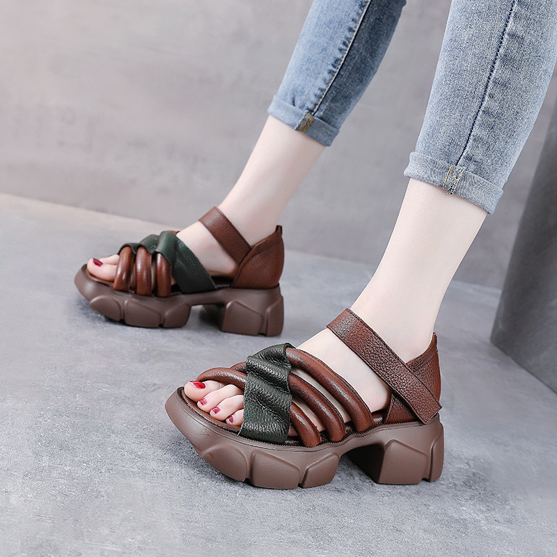 (Mới) Mã K4784 Giá 1590K: Giày Dép Sandal Nữ Wetdoe Hàng Mùa Hè Phục Cổ Cổ Điển Miệng Cá Giày Dép Nữ Chất Liệu Da Bò G04 Sản Phẩm Mới, (Miễn Phí Vận Chuyển Toàn Quốc).