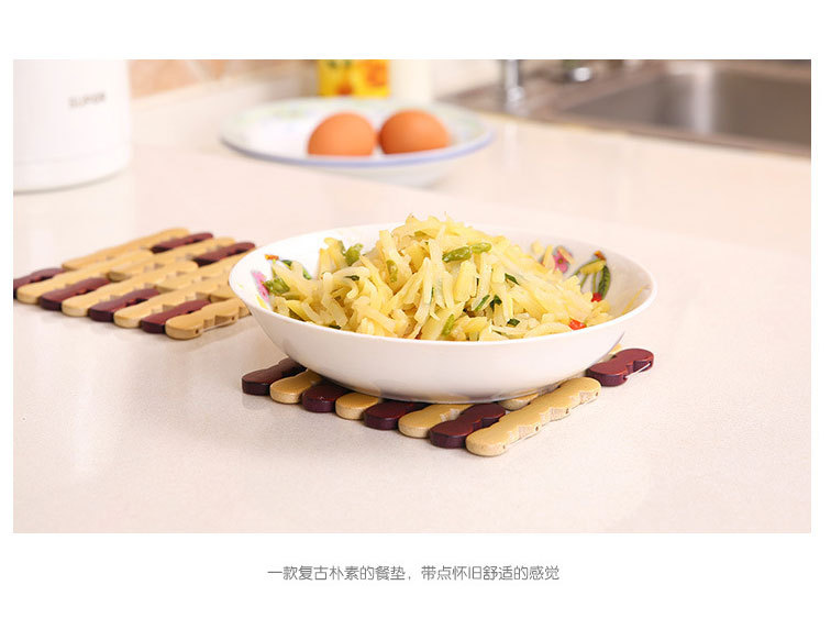 菜垫隔热垫餐桌垫杯垫碗防烫锅垫盘子竹垫家用餐垫防热耐热碗垫-