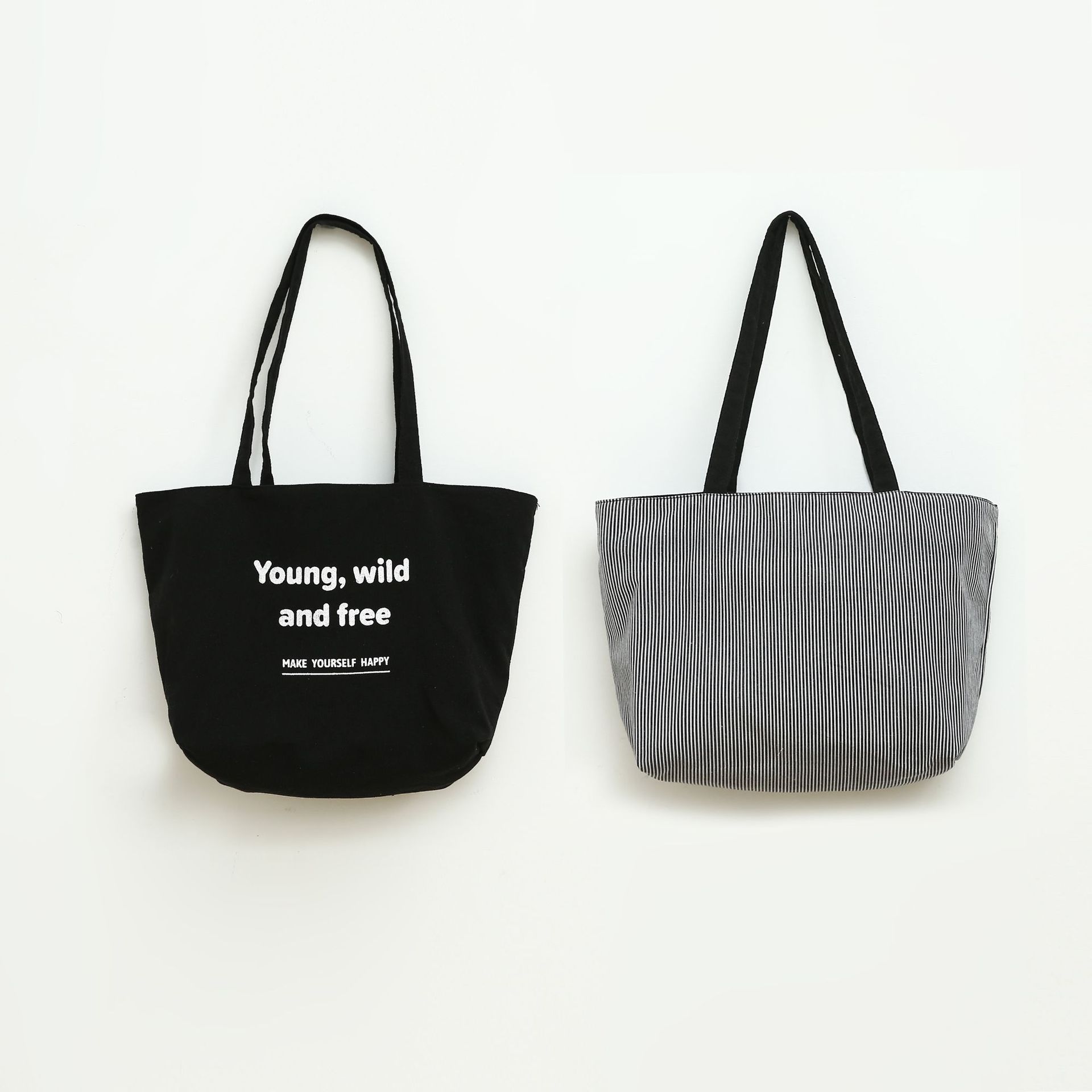 Tela de trigo de mijo bolso de lona de doble cara bolso de lona bolso de compras bolsa de almacenamiento bolsa de artículos diversos