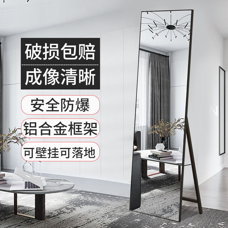 全身镜落地镜家用穿衣镜网红试衣镜卧室少女挂墙服装店大镜子直销