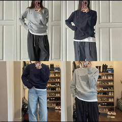 高品质 11色 RL拉夫经典纯色马标刺绣圆领卫衣男女同款情侣款上衣