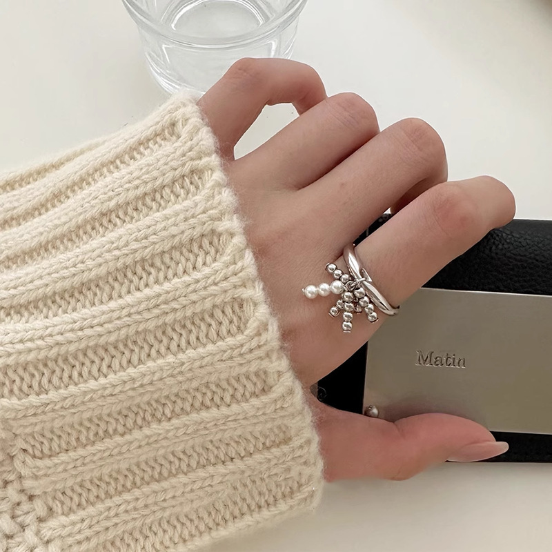 Vintage Heart-shaped Tassel Bow Ring In 925 Sterling Silver_voghion.com