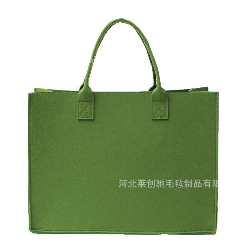 新款简约毛毡包百搭单肩包女托特包时尚手提包化妆品毛毡包定制|undefined