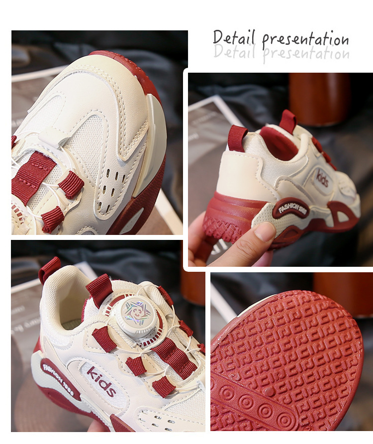 Sneakers chunky per bambini basket impermeabili in pelle_voghion.com
