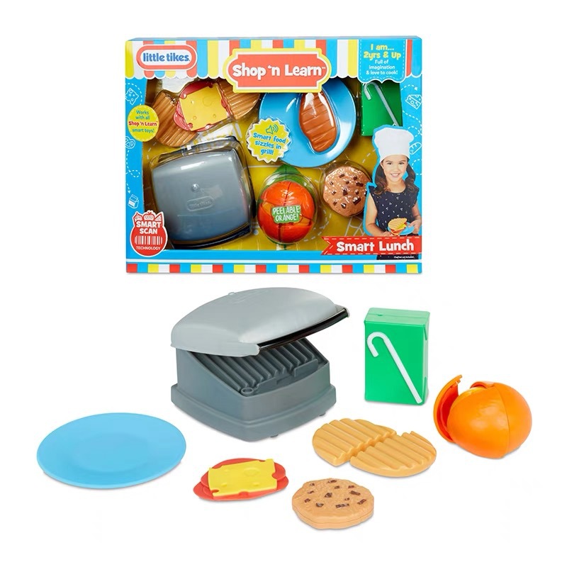 美国小泰克智能午餐套装儿童过家家仿真厨房玩具做饭声光餐具