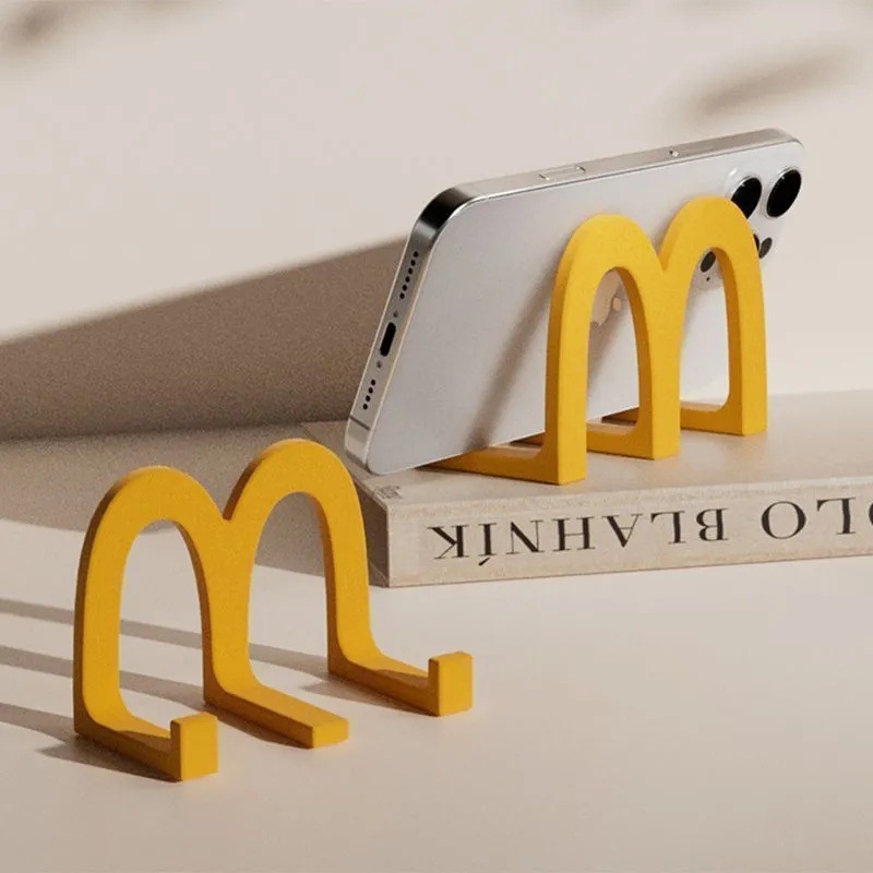 Popular Mcdonald's Desktop Mobile Phone Holder Creative Small Ornaments Office Multi-Functional Shelf Students Watch Dramas Horizontally
