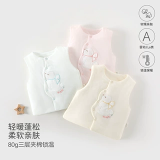 婴儿衣服宝宝秋冬季夹棉马甲婴幼儿a类纯棉外穿保暖背心 安阳童装