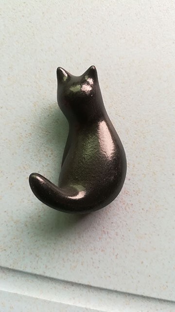 輸出立体抽象小黒猫かわいい動物樹脂冷蔵庫ステッカー磁気ステッカー携帯電話ケースDIYアクセサリー貼り卸売り|undefined