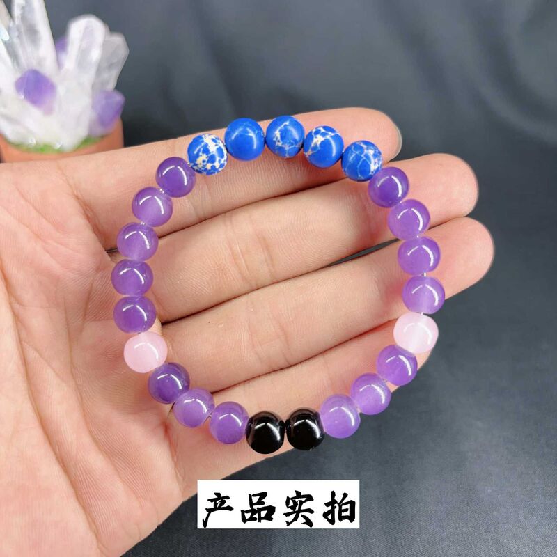 temu希音TK亚马逊跨境爆款手链紫水晶天然石手串欧美热卖新款批发|undefined