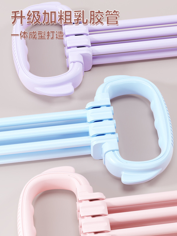 六管調節可能なラリー女性フィットネス弾力帯家庭用開肩美背神器引張りロープ引張り帯練習背中|undefined