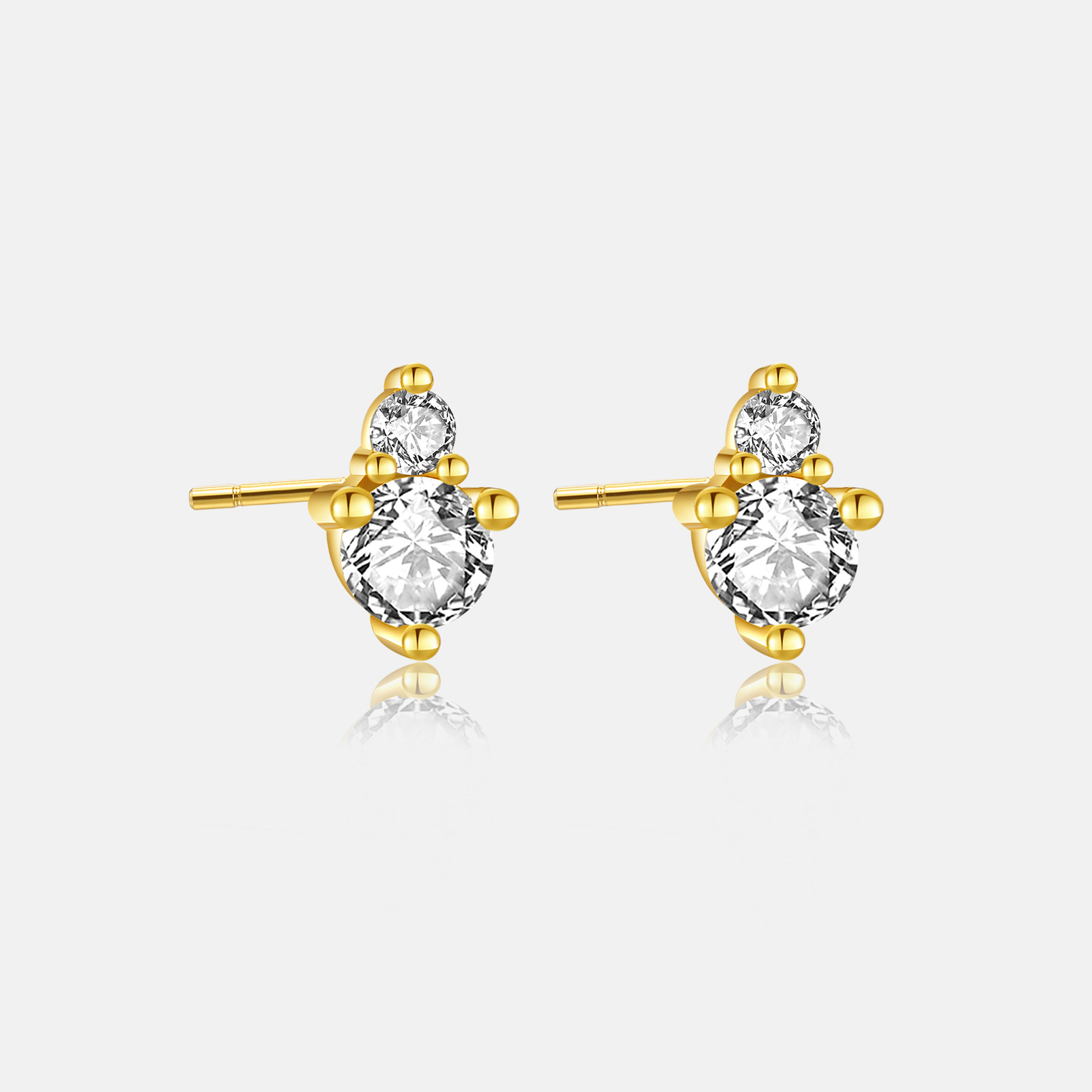4g Weight 0.05µm-0.08µm Gold Plating Thickness Electroplating Gold Plating Process 925 Sterling Silver Ear Needle Material 18K Real Gold Plated Plating Material Birthstone Inlay Material Ear Studs Classification 1 Pair Quantity Holiday, Daily Occasion 925 Sterling Silver Material Round Pattern Women's Gender Casual, Simple Style Style Inlay Craft 1 Pair 925 Sterling Silver Birthstone Round Ear Studs 8